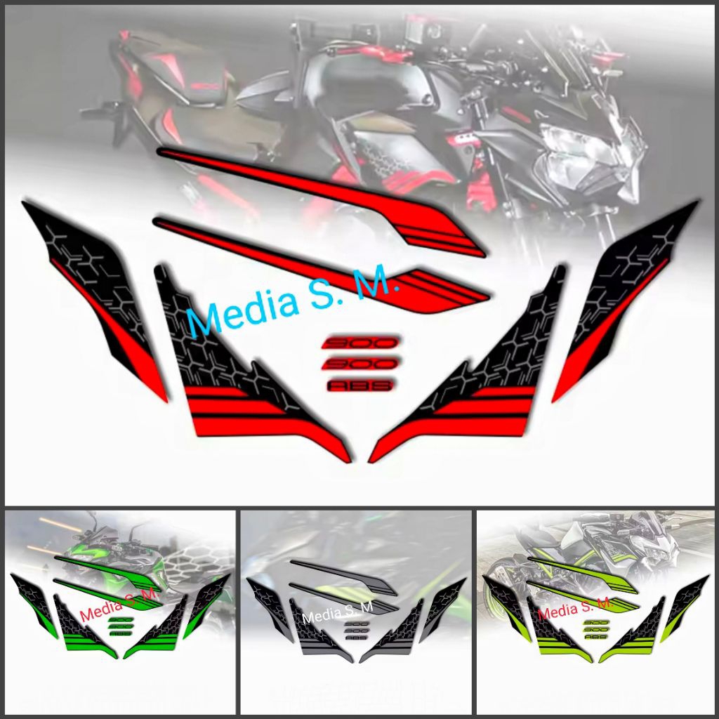 Striping sticker Kawasaki Z900 Tahun 2020 - 2021