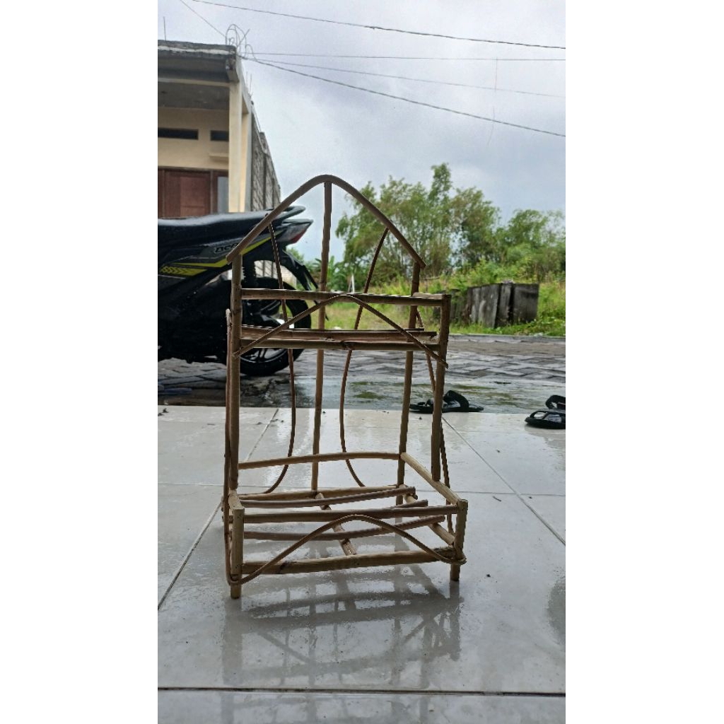 keranjang parsel rotan susun 2