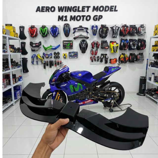 WINGLET R15 MODEL MOTOGP YAMAHA M1 pnp untuk R15v3 & r15v4
