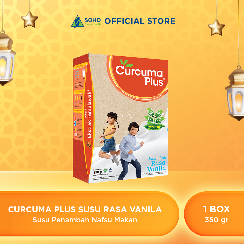 Curcuma Plus Susu Bubuk Ekstrak Temulawak Vanilla 350gr
