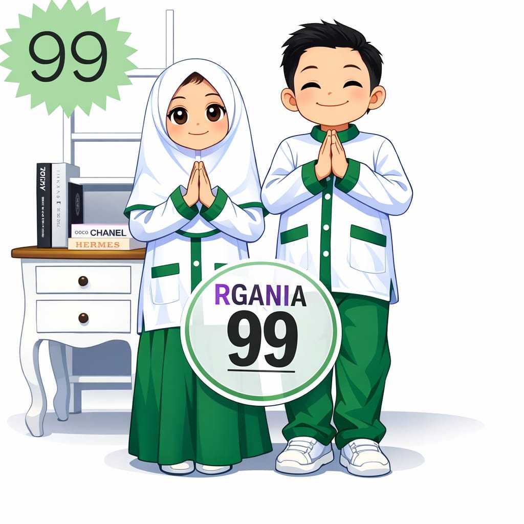 Seragam Sekolah Stelan Baju Putih List SD/Mi Laki-laki