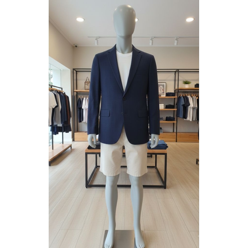 Jas Blazer Pria SlimFit Motif Tartan