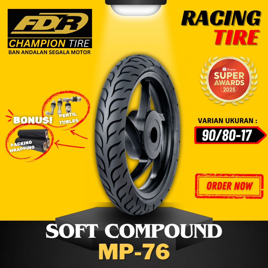 [READY COD] BAN FDR SOFT COMP SPORT MP76 90/80-17 / BAN RACING FDR MP76 TUBLES / SOFT COMPOUND