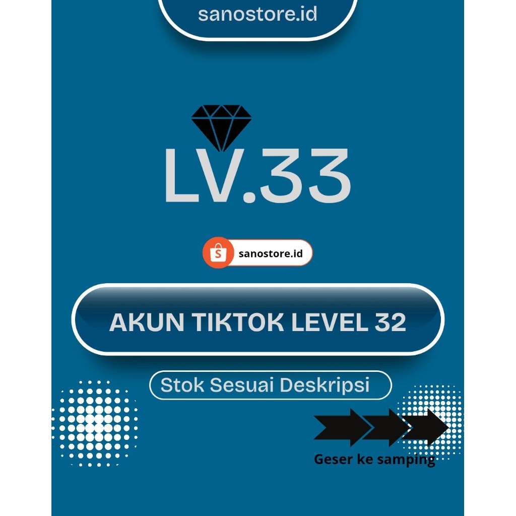 Akun Tiktok Level 33 Indo