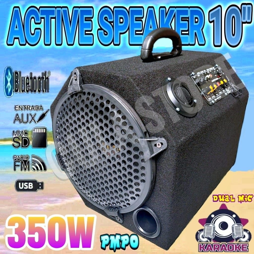 Speaker Aktif Bluetooth 10 Inch Karaoke rakitan