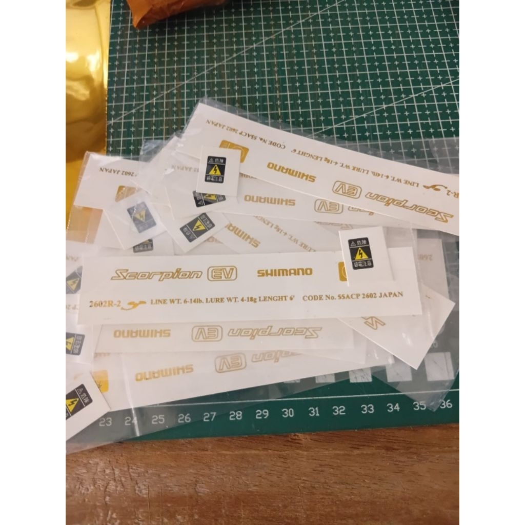water slide decal untuk Joran pancing Scorpion Shimano