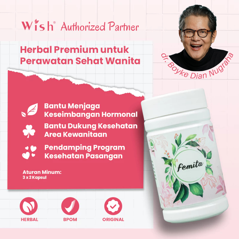Wish Femita Dr Boyke - Nutrisi Alami Kesehatan Wanita Original BPOM