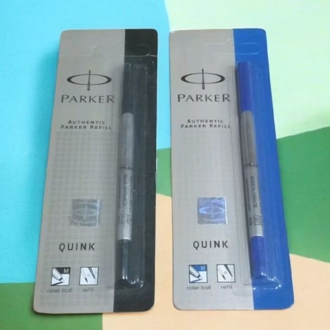 Refill Parker Pen Roller BallPoint Asli Berhologram Resmi Parker Original Refill Parker Warna Biru d
