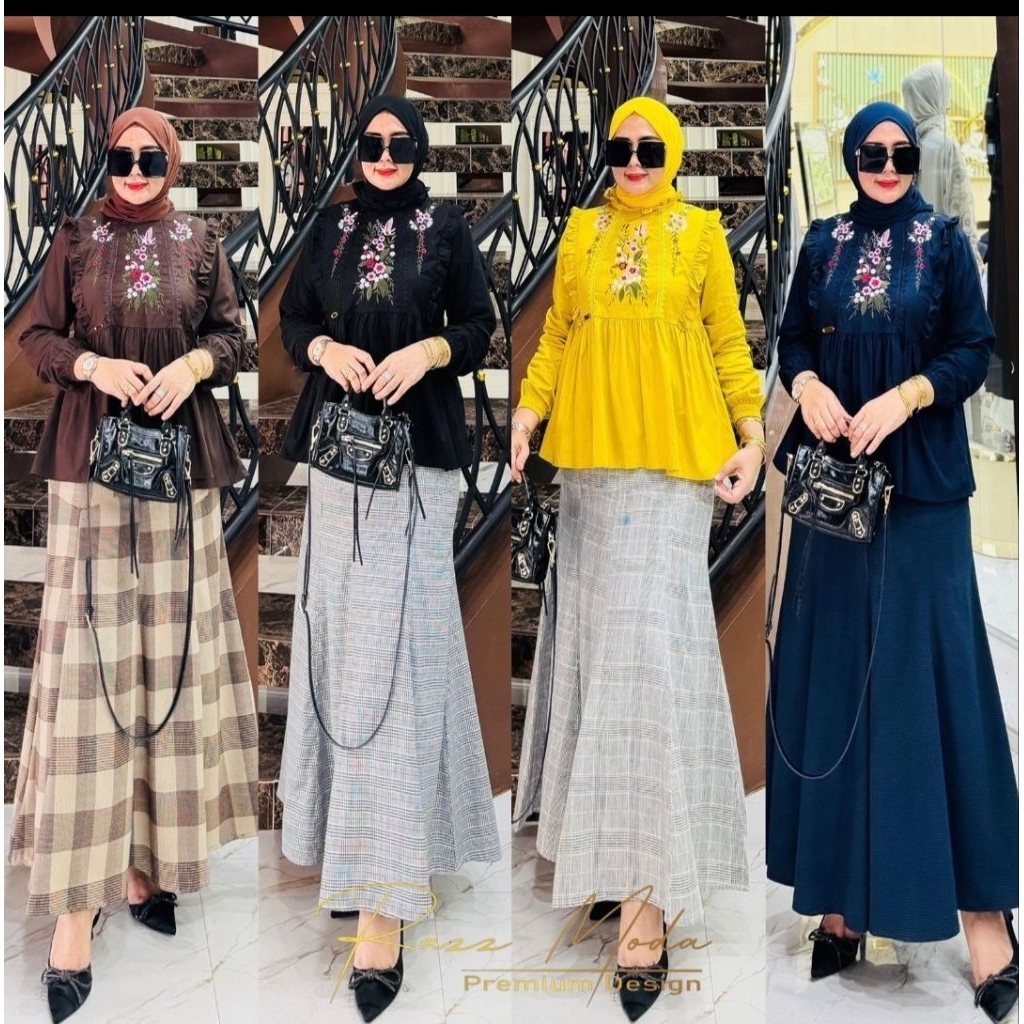 Yumna set rok by RAzz Moda