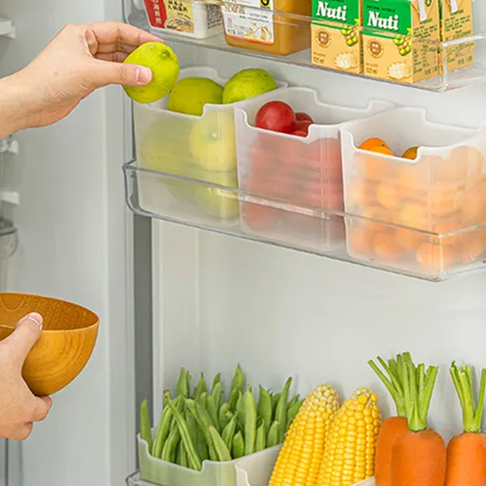 BIG SALE STORAGE BOX TRANSPARAN FOOD CONTAINER SAMPING PINTU KULKAS / KOTAK PENYIMPANAN RAK KULKAS