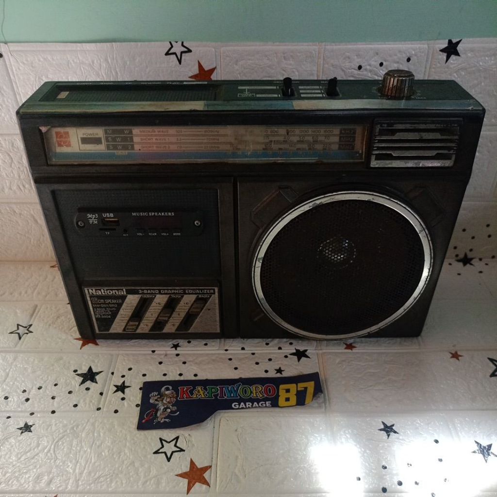 radio jadul NATIONAL bahan vintage