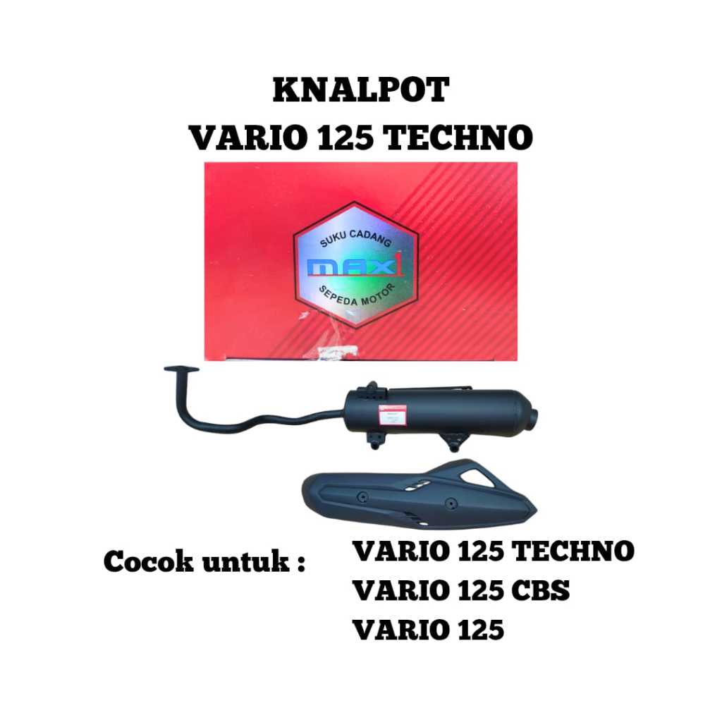 KNALPOT PLUS TUTUP KNALPOT / PELINDUNG KNALPOT VARIO 125 TECHNO / VARIO 125 CBS / VARIO 125 MAX1