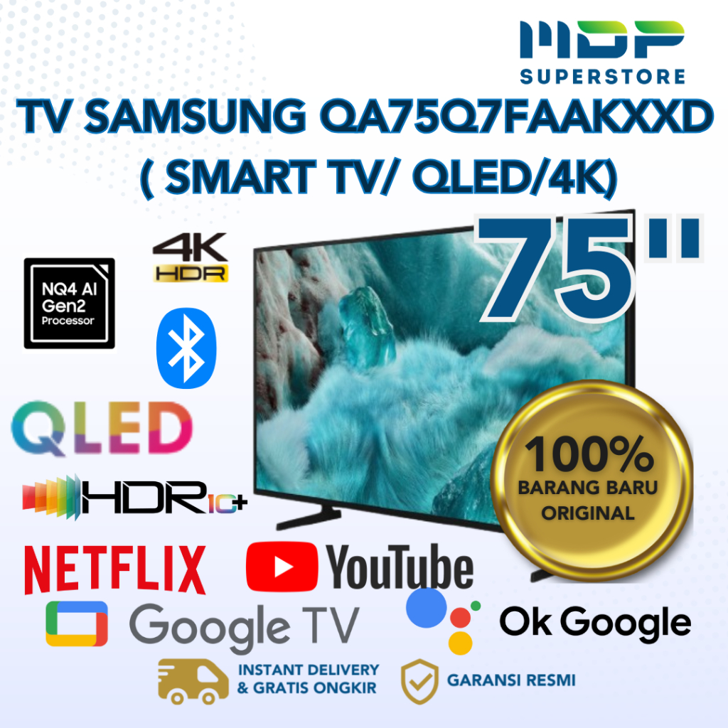 LED TV SAMSUNG 75" QA75Q7FAAKXXD ( SMART TV/ QLED/4K) 2025