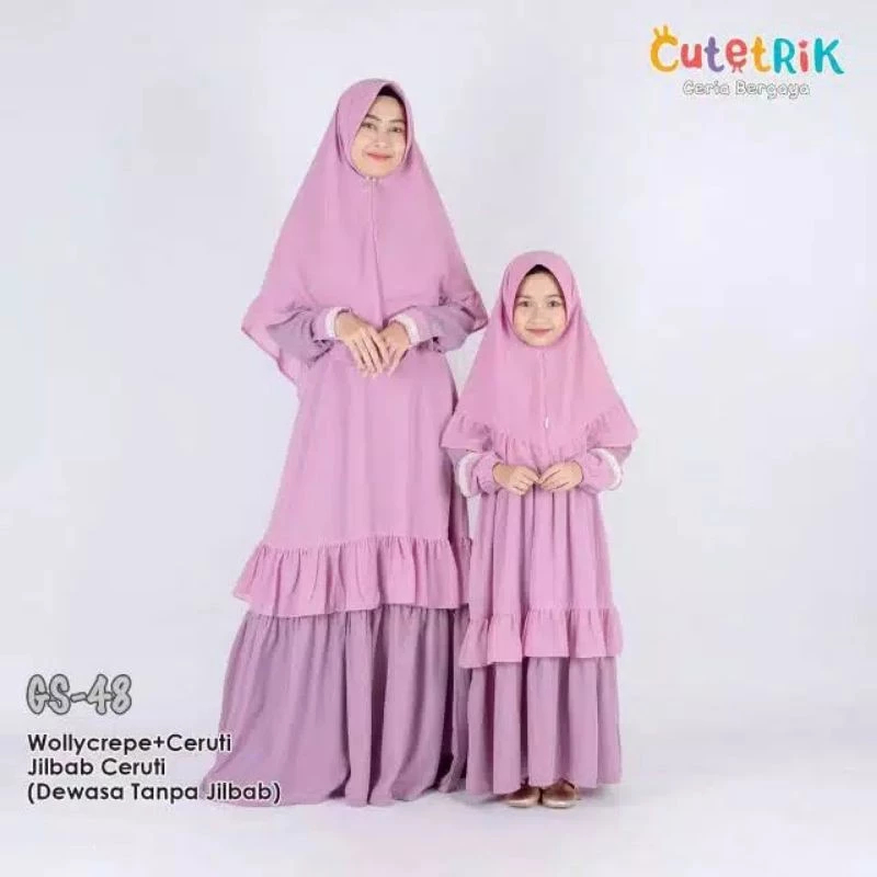 Simple Gamis Wollycrepe ceruti By CUTETRIK GS 39/ 42/ 48 Couple