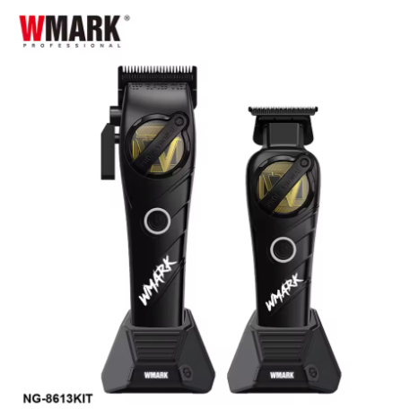WMARK NG-8613 KIT Paket Alat Cukur Rambut Barbershop Proffesional Clipper dan Trimmer 8000 Rpm
