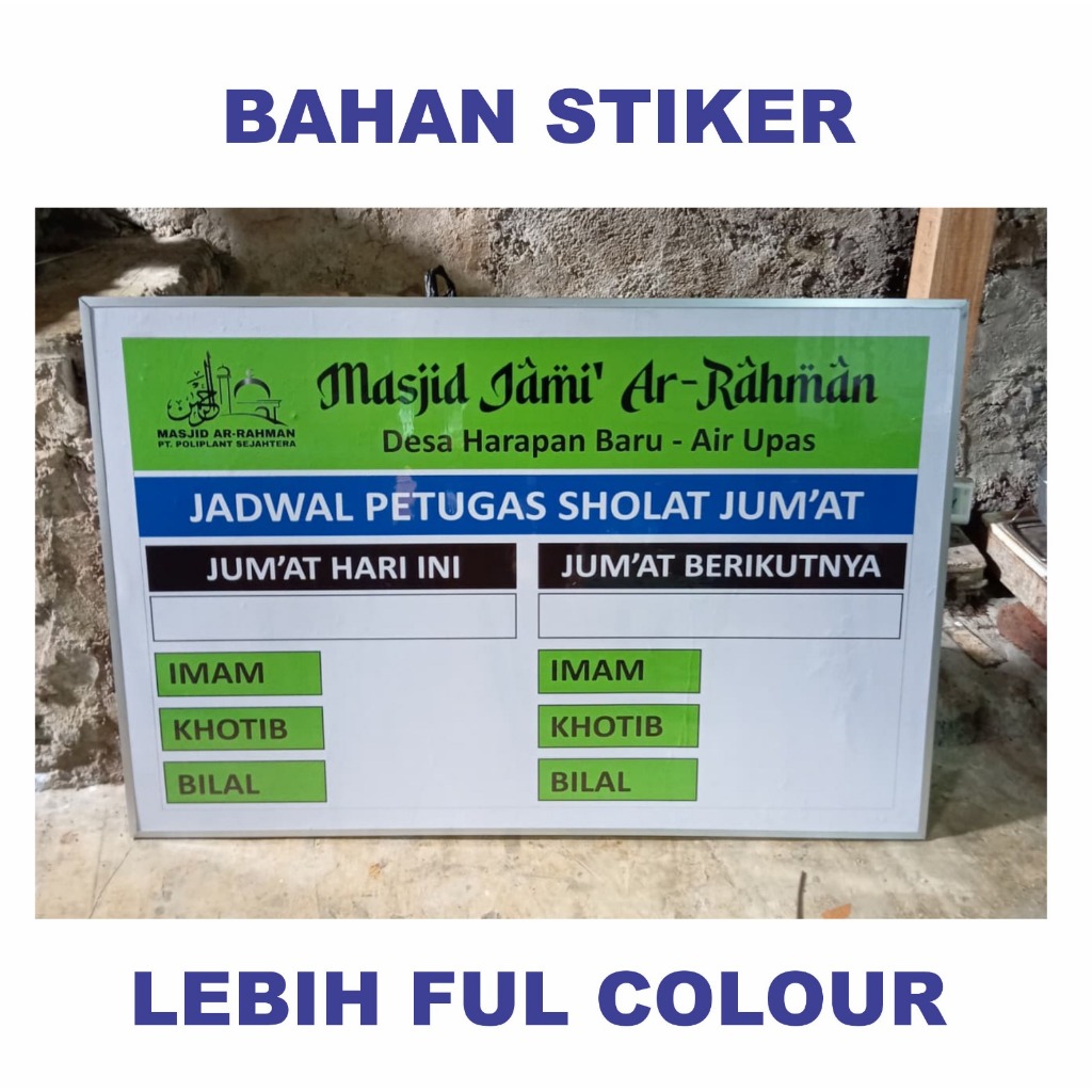 Papan Data Struktur Organisasi Sekolah Custom