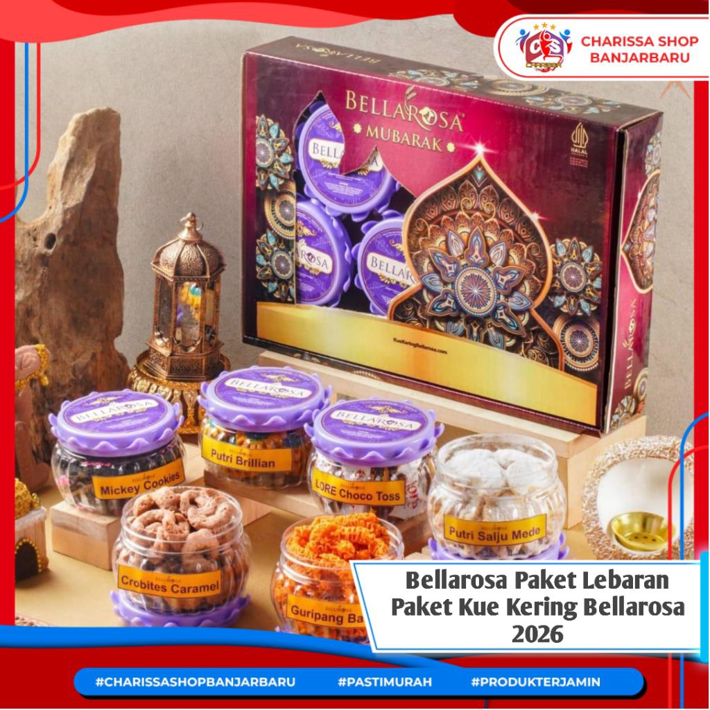 Paket Kue Kering & Sirup Bellarosa Lebaran / Parcel Lebaran Bellarosa /Hampers Kue Kering Coklat Ram