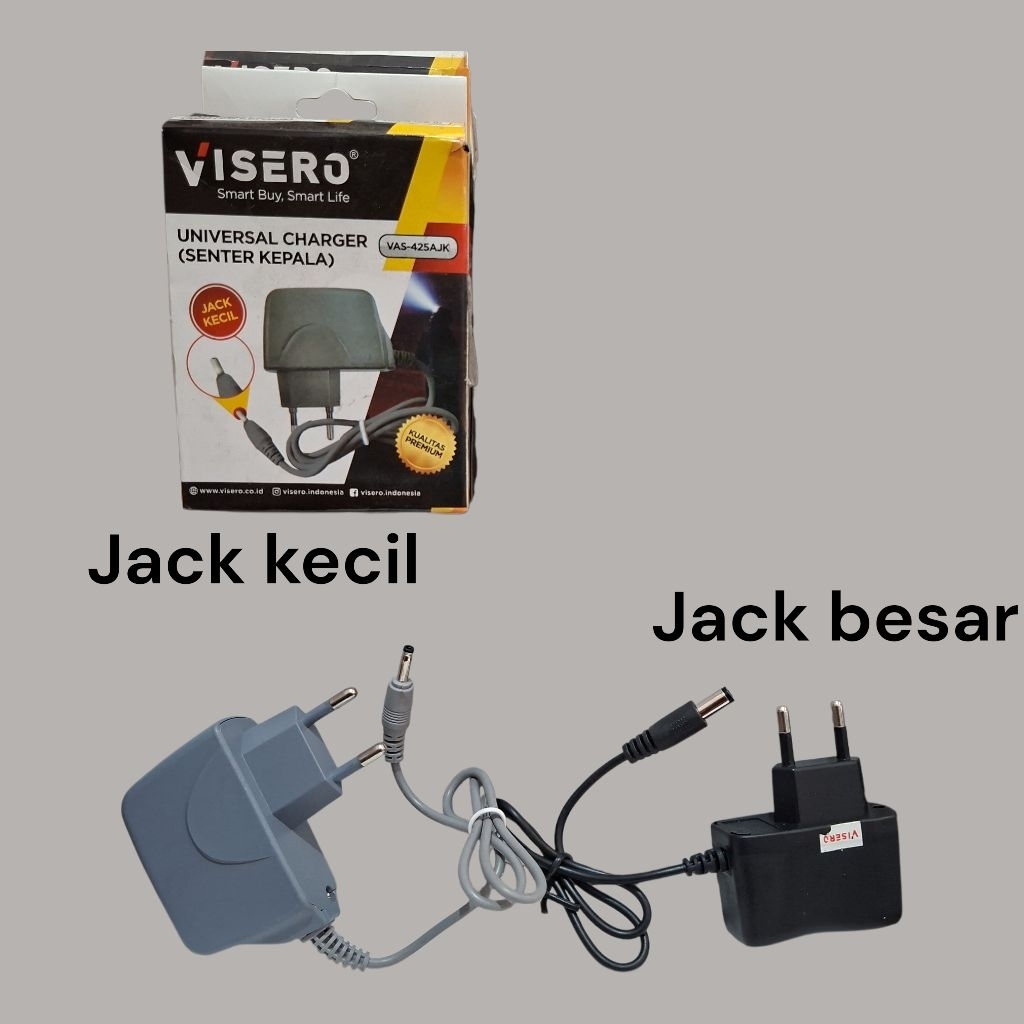 adaptor senter kepala jack dc kecil dan besar