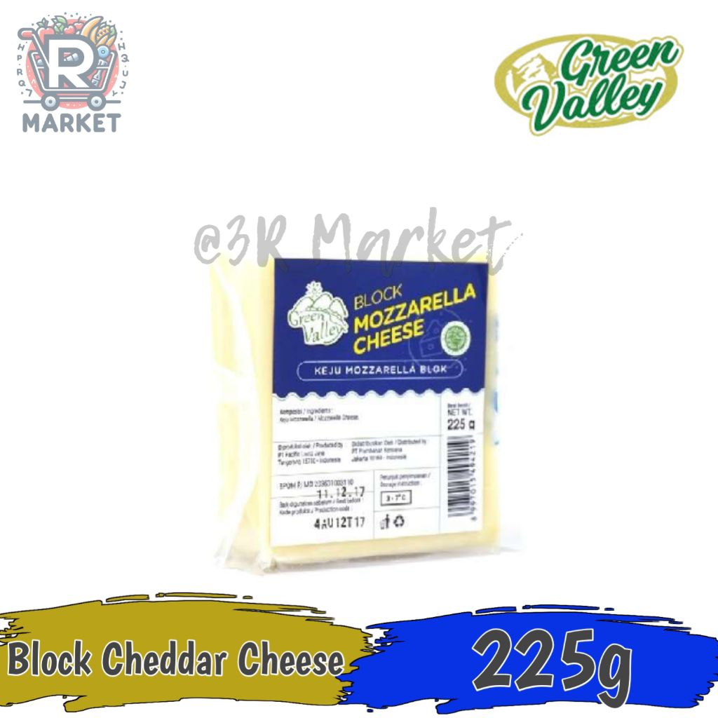 Green Valley Block Mozzarella Cheese Keju Blok
