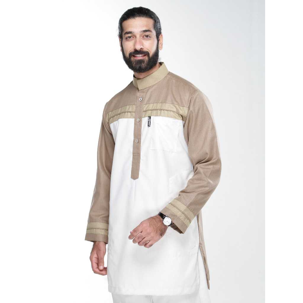 KAMILIANO SILVER 007 – WHITE KURTA LENGAN PENDEK