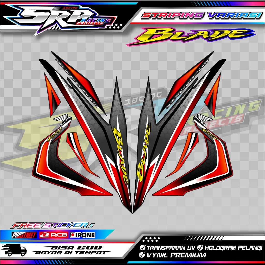 STRIPING VARIASI HONDA BLADE 110 / STICKER LIST VARIASI HONDA BLADE 110 / STICKER LIST VARIASI HONDA