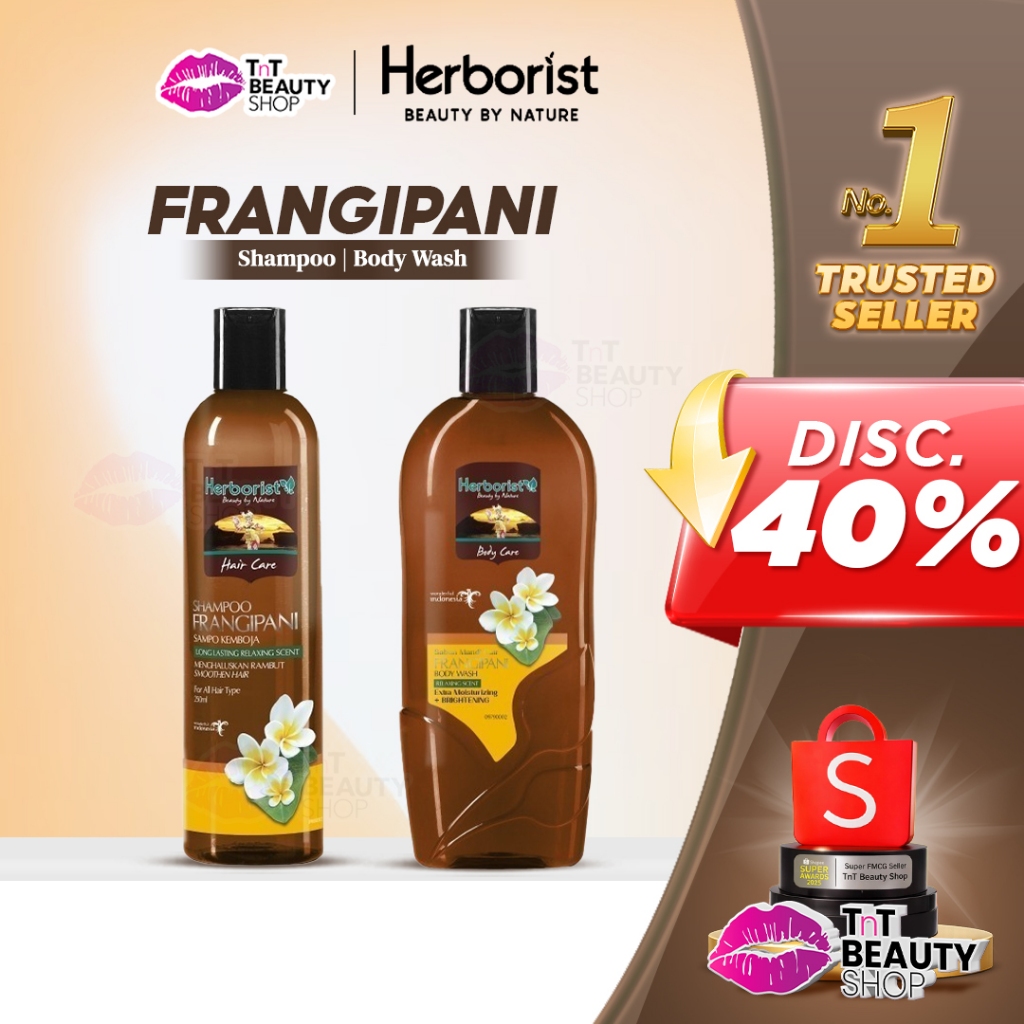 Herborist Shampoo Frangipani 250ml - Body Wash Cair Frangipani 250ml | TnT Beauty Shop