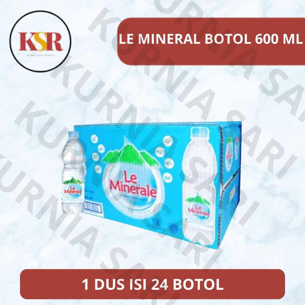 [KSR] LE MINERALE Btol 600 ml Dus - 24 x 600 ML [ Khusus Bandung ]