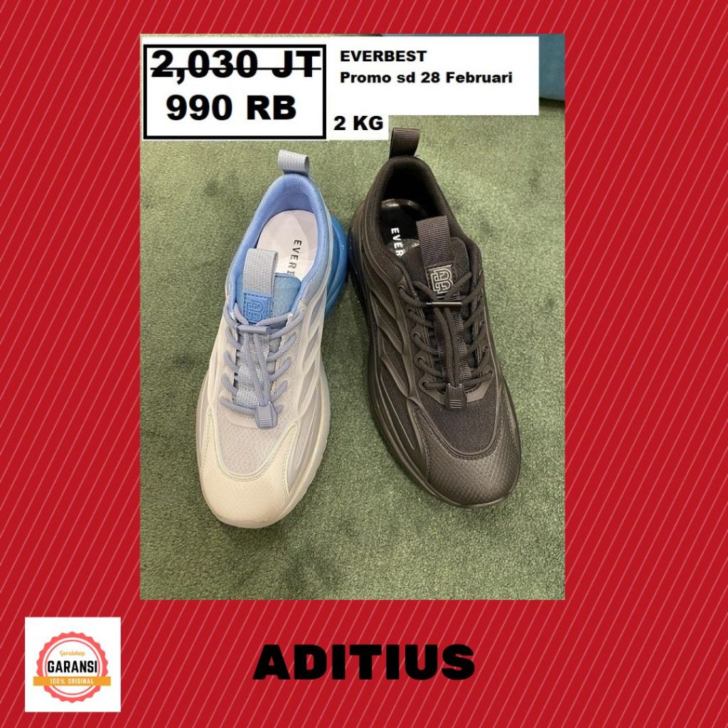 Sepatu EVERBEST sneakers pria SALE ADITIUS ORIGINAL 100%