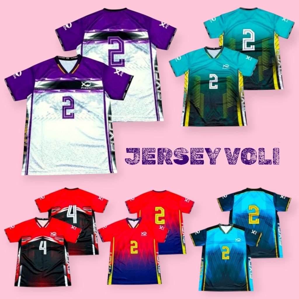 JERSEY LUSINAN TIM VOLI FULL PRINTING VOLI JERSEY VOLI 1 LUSIN TIM JERSEY LUSINAN VOLI