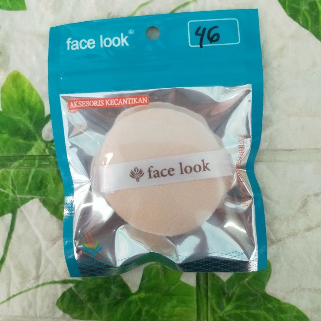 PUFF BEDAK TABUR BULAT 5 CM SPONGE BEDAK TABUR KAIN BULAT
