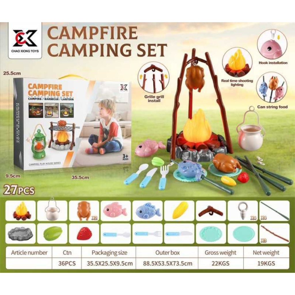 Mainan Anak Camping Camfire / Mainan Anak Camping Set Barbeque