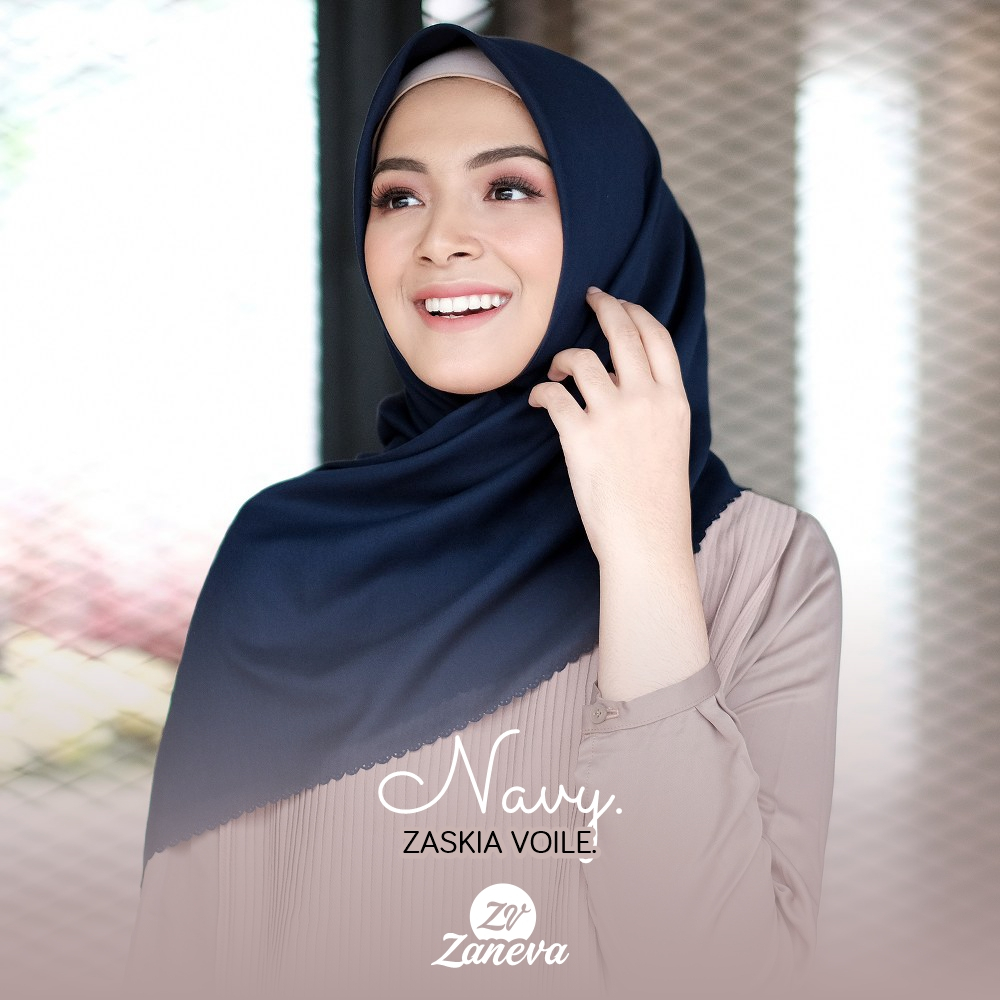 ZANEVA HIJAB - Hijab Polos Zaskia Voal Laser Cut 115cm – Segi Empat Premium Adem Ringan Tidak Mudah 