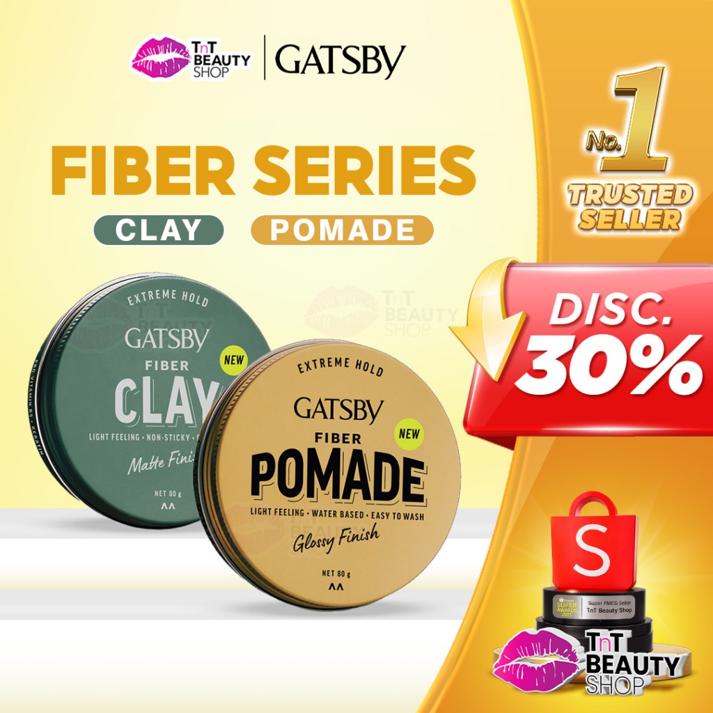 Gatsby Fiber Series Pomade dan Minyak Rambut Gatsby Fiber | Gatsby Fiber Clay 80g - Gatsby Fiber Pom