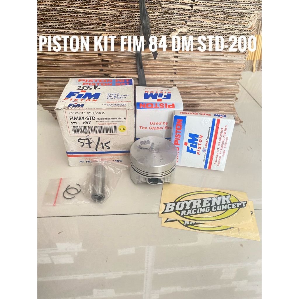 PISTON KIT FIM 84 DIAMETER   57 I 57.5 I 58 I 58.5 I 59 I 59.5 I 60 PEN 15 CUSTOME DOME  -  BOYRENK 