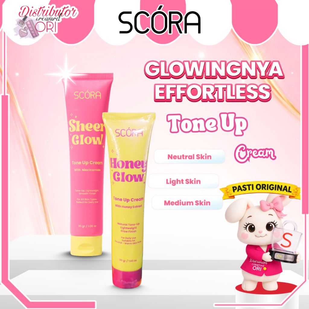 SCORA SHEER GLOW TONE UP CREAM 30ML  Sheer Glow Tone Up Cream 30ml