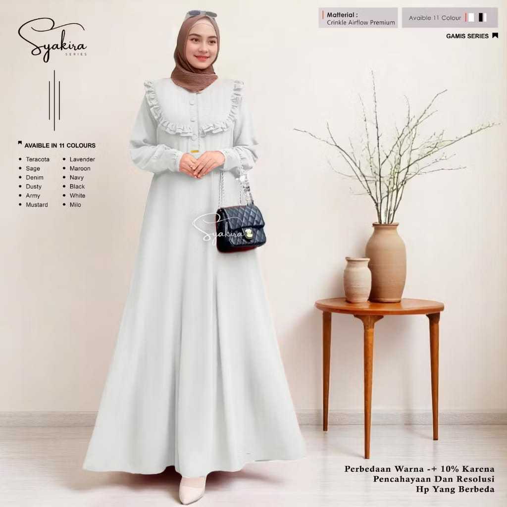 GAMIS RUFFLE CRINKLE AIRFLOW GAMIS WANITA CRINKLE MEWAH LD 120