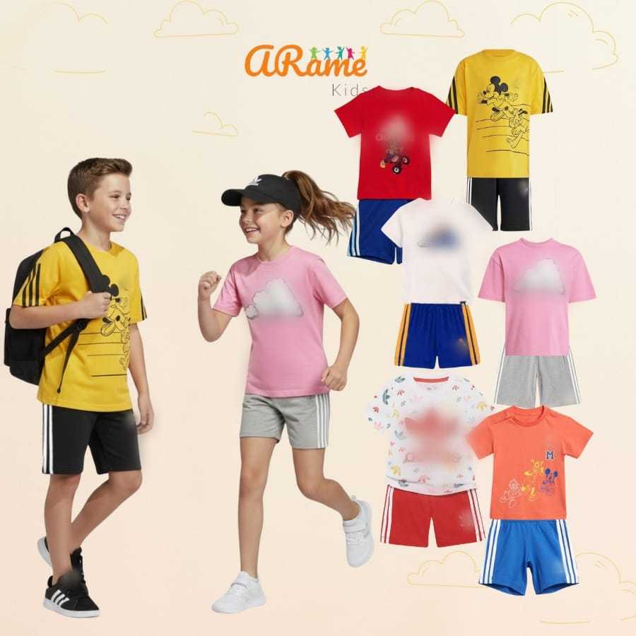 Arame - Setelan Pendek Training Anak Perempuan dan Anak Laki-Laki 4-14 tahun