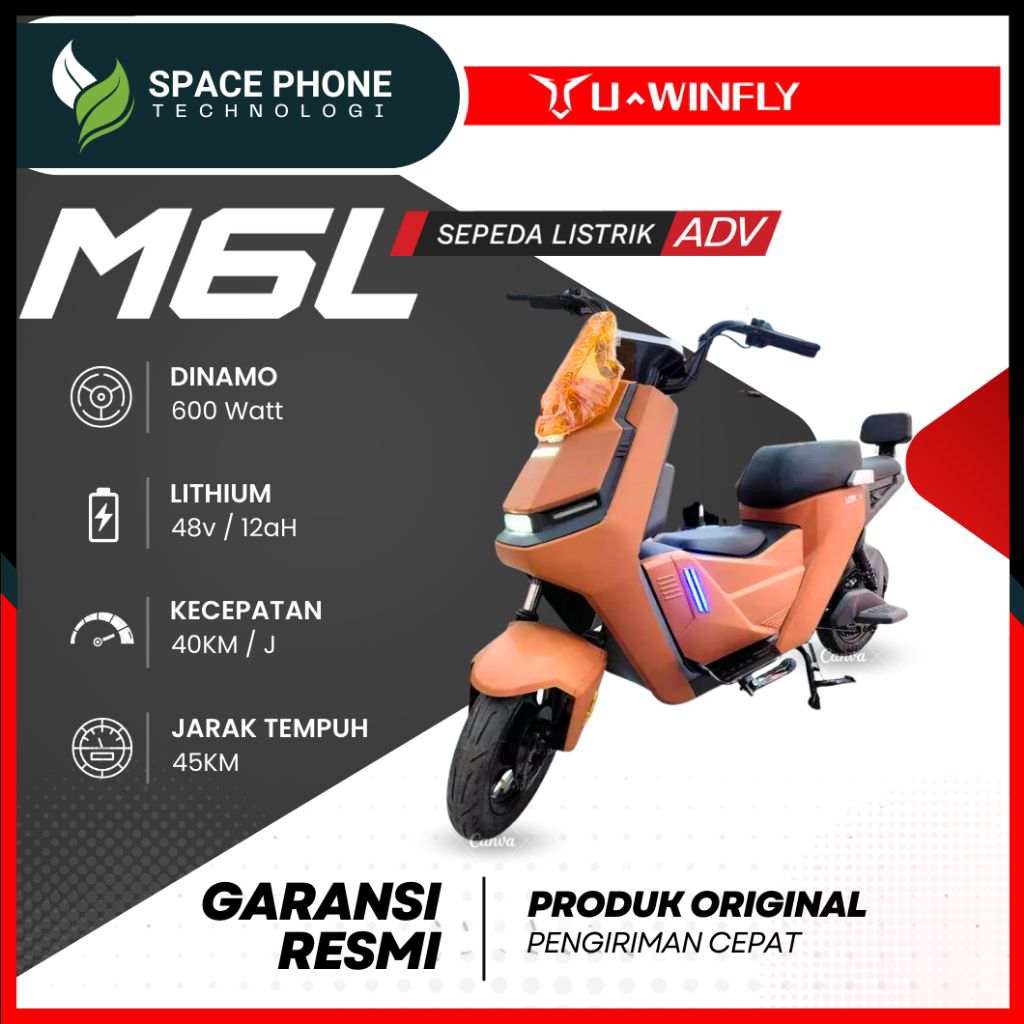 Sepeda listrik Uwinfly M60L ADV 2025