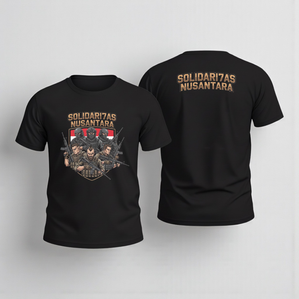 KAOS ATASAN PRIA SOLIDARITAS NUSANTARA CONCEPT TAKTIKAL TANGAN PANJANG / PENDEK BAHAN COMBED 30S DIS