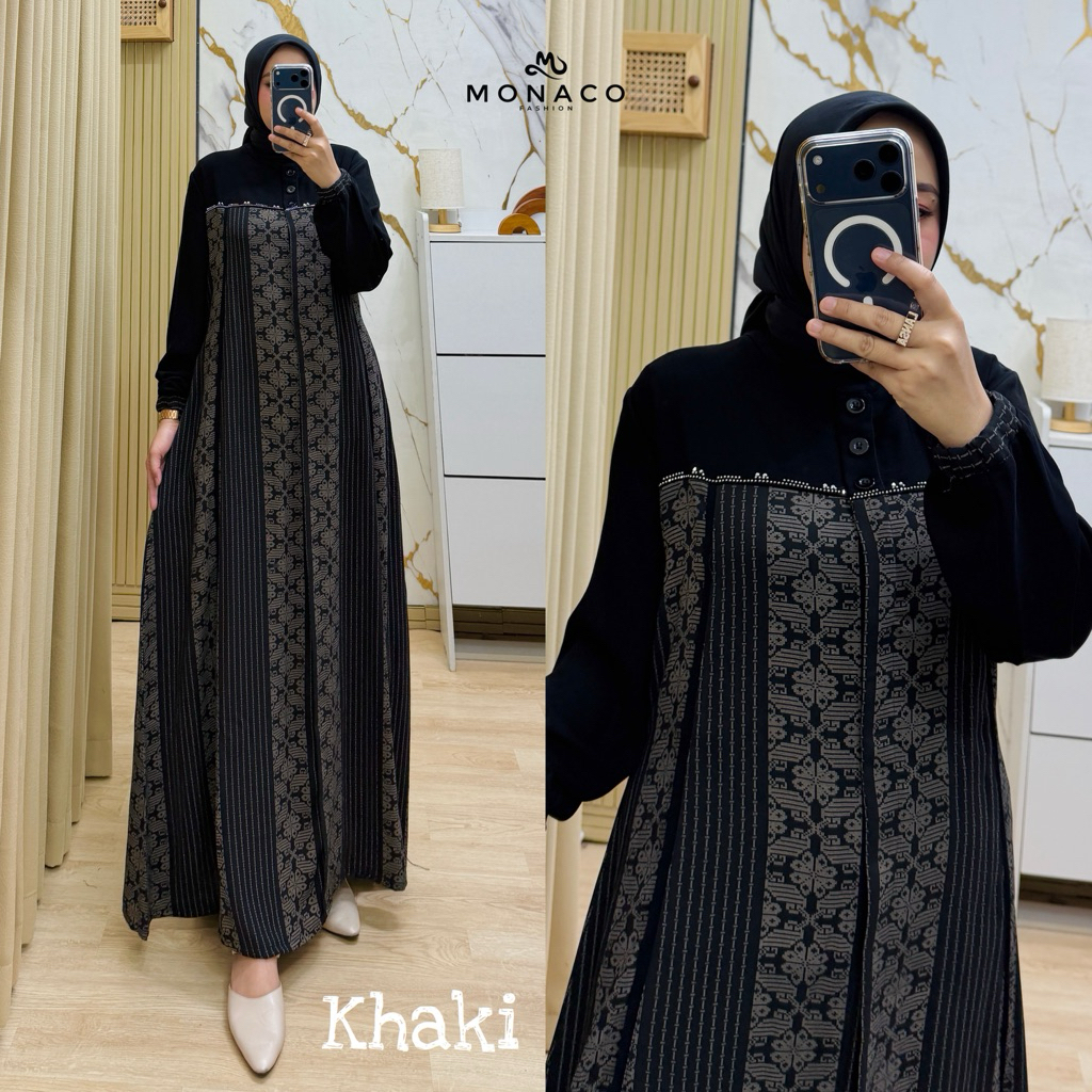 C011 || Gamis Salur Premium / Gamis Kombinasi Salur / Gamis Terbaru Seragaman / Gamis Abaya Salur / 