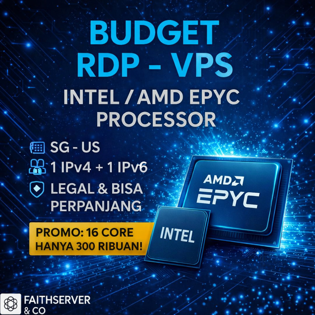 BUDGET RDP VPS + KONTROL PANEL VPS SINGAPORE MURAH 16 CORE BISA PERPANJANG BERGARANSI