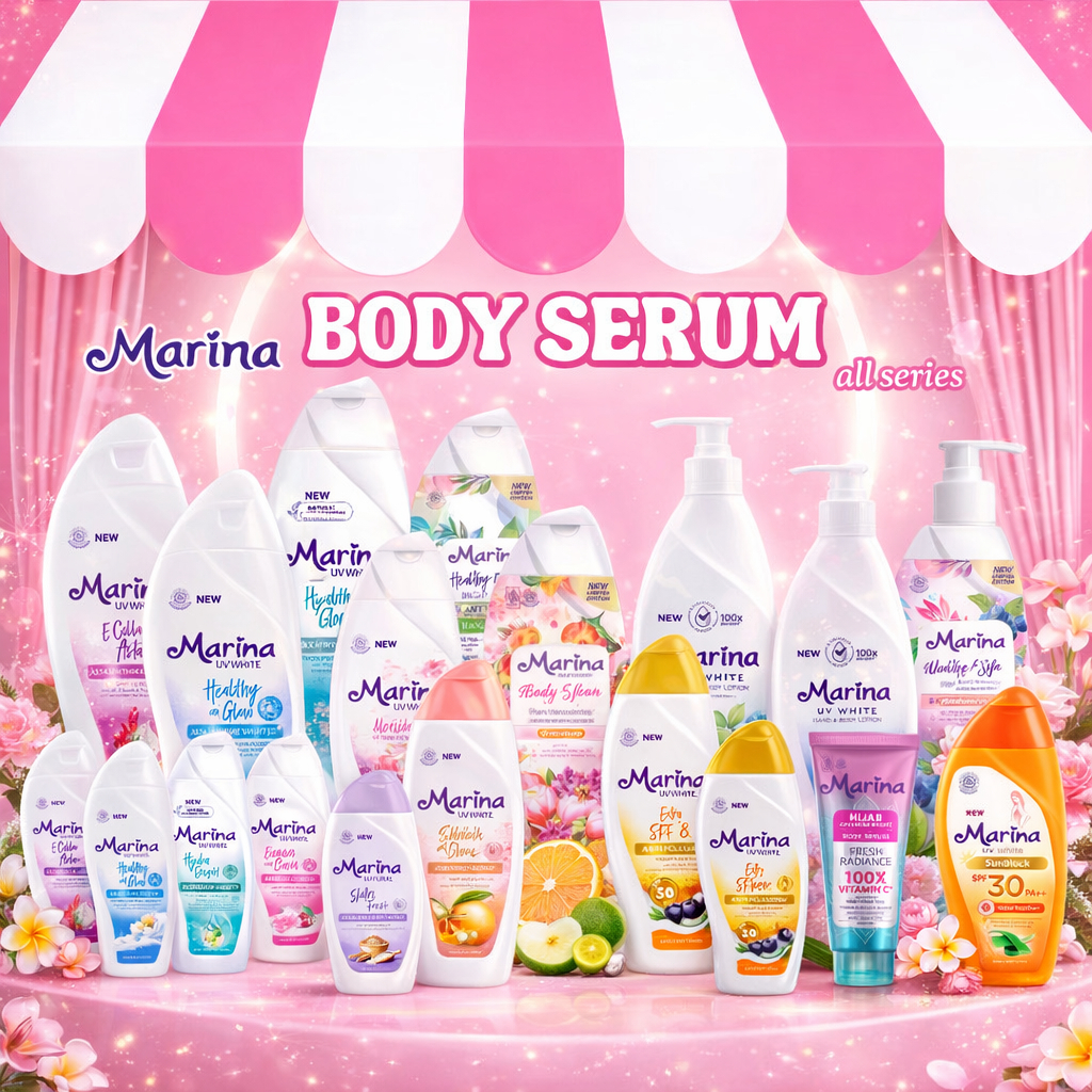 MARINA BODY SERUM ALL SERIES | UV White Body Lotion 185ml | UV white Dewy Bright pum 350ml | UV Whit
