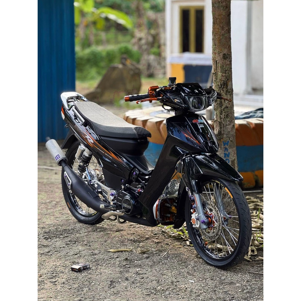 STRIPING FIZR AG STYLE HITAM OREN STIKER FIZ R