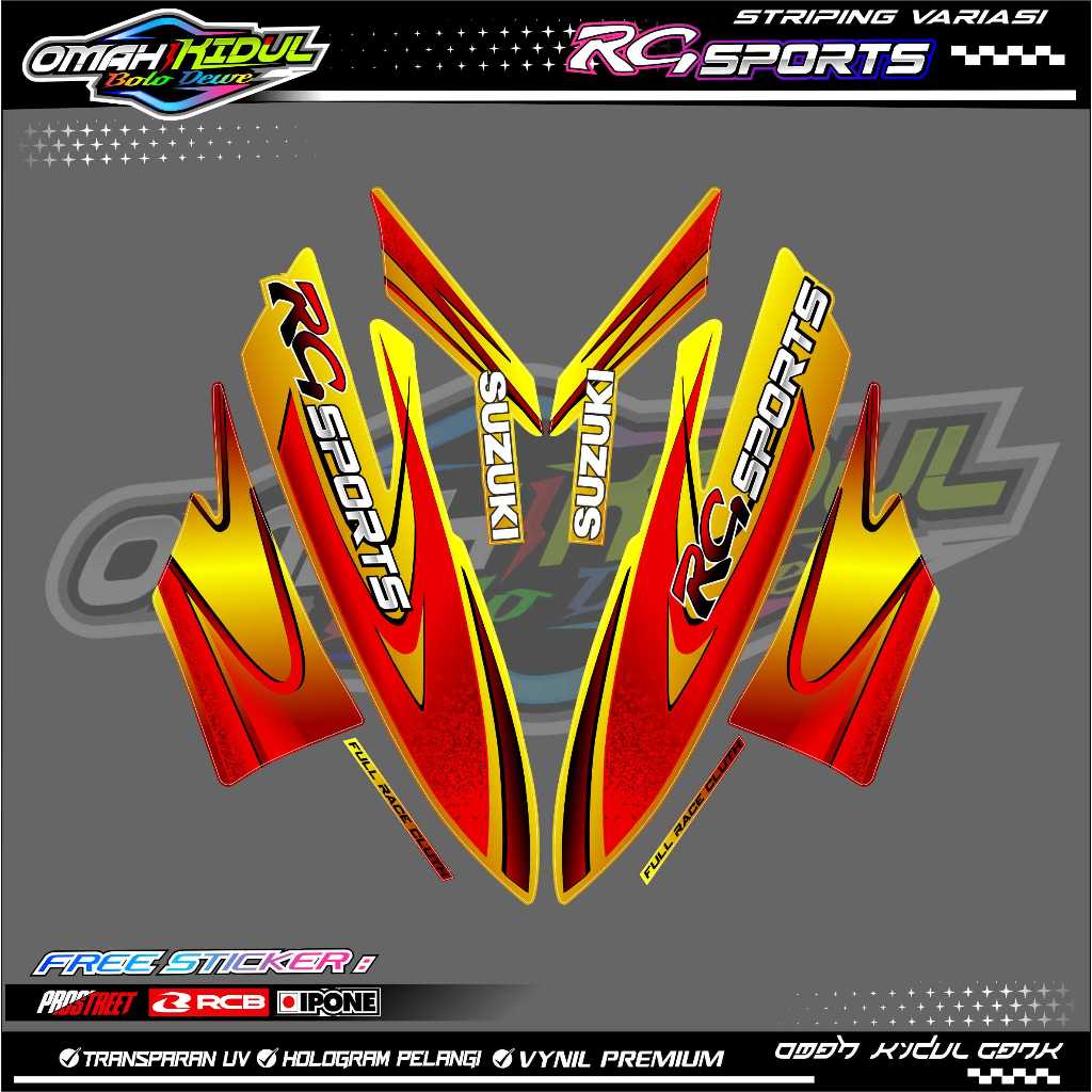 STRIPING VARIASI SUZUKI RG SPORTS / STICKER LIST VARIASI MOTOR SUZUKI RG SPORTS