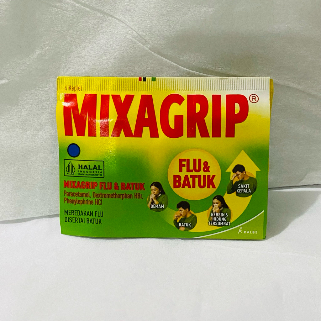 Mixagrip Flu & Batuk Tablet – Obat Flu Pilek Demam Sakit Kepala Efektif