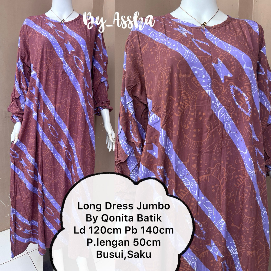 Qonita Daster Batik Pekalongan Longdress Jumbo
