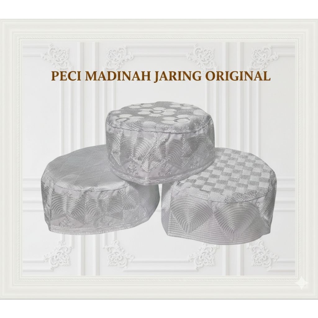 Peci MADINAH JARING ORIGINAL Made In China Murah , Peci Haji Madinah Jaring Cina Original , Peci Kop