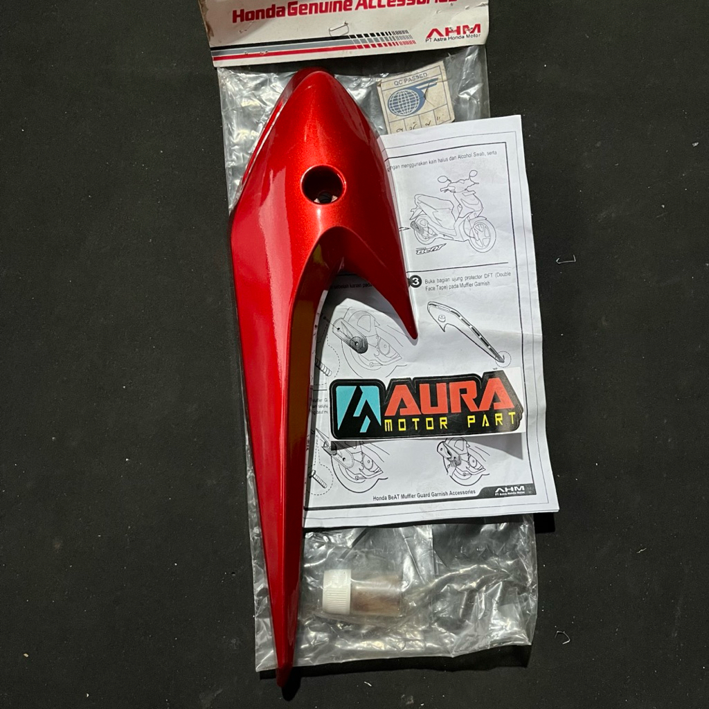 Aksesoris beat karbu garnis knalpot beat karbu
