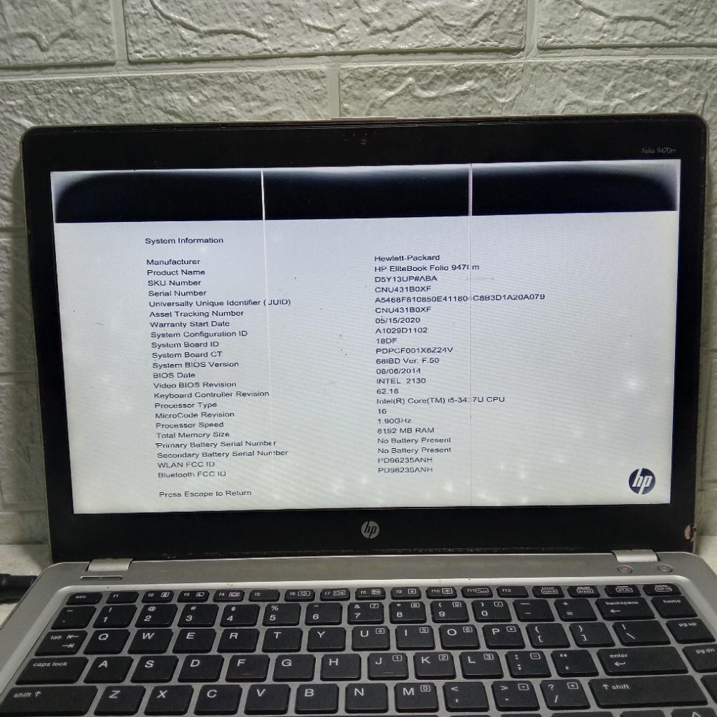 Motherboard Mainboard Mobo Mesin Normal Laptop Hp Elitebook Folio 9470m 9470 9480m 9480