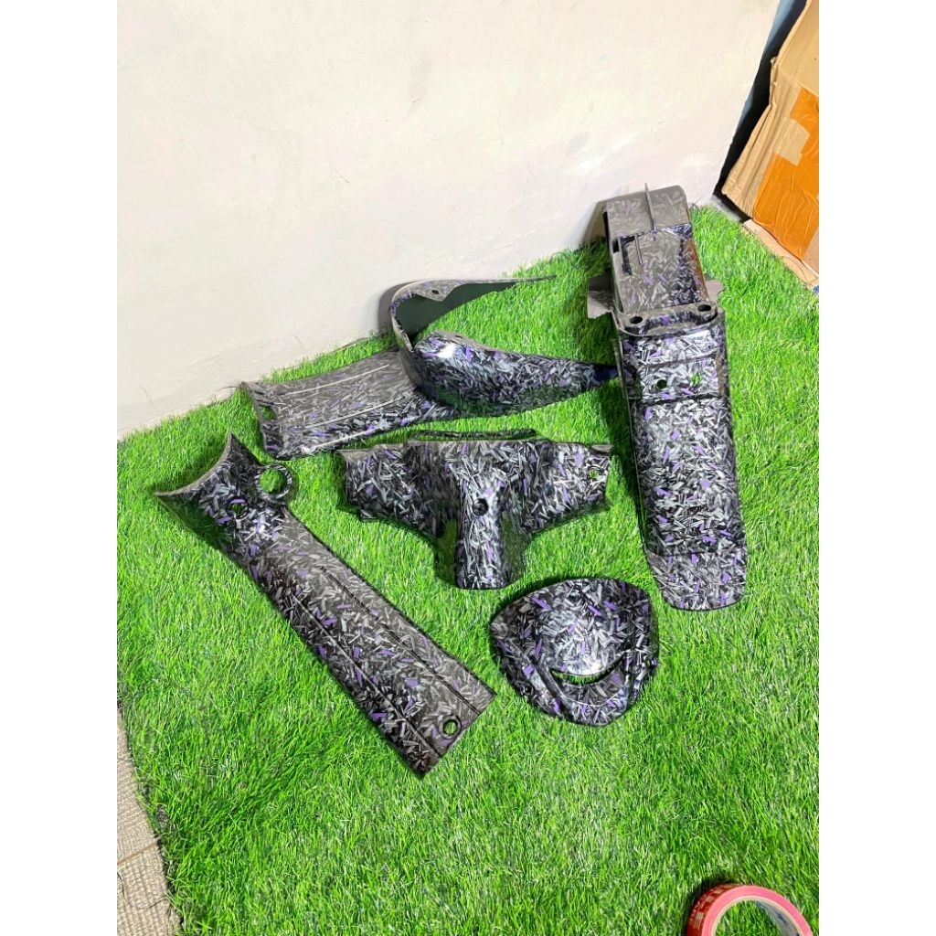 PAKET BODY KASAR SET FIZR CARBON WTP MOTIF UNGU